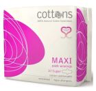 Maxi Compressa Noturna C/Asas 100% Algod&atilde;o 10 Unidades