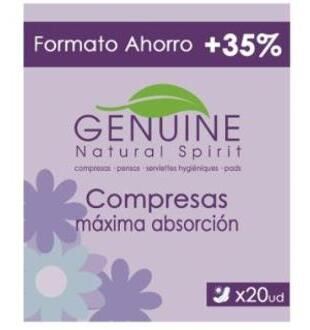 Genuine Absorventes di&aacute;rios 20 unidades