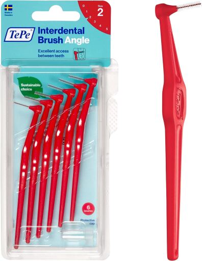TePe Escova Interdental Angular 0,5 Vermelha 6 Unidades