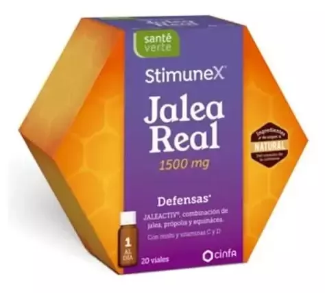 Stimunex Gel&eacute;ia Real 1500 mg Defesas 20 Frascos
