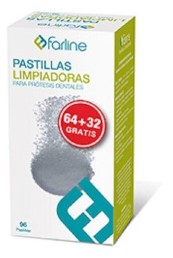 Pastilhas de Limpeza de Pr&oacute;tese Dent&aacute;ria Oral Care 64+32 Unidades