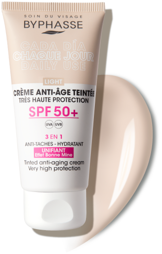 Byphasse Creme Facial Antienvelhecimento com Cor FPS50+ 50 ml