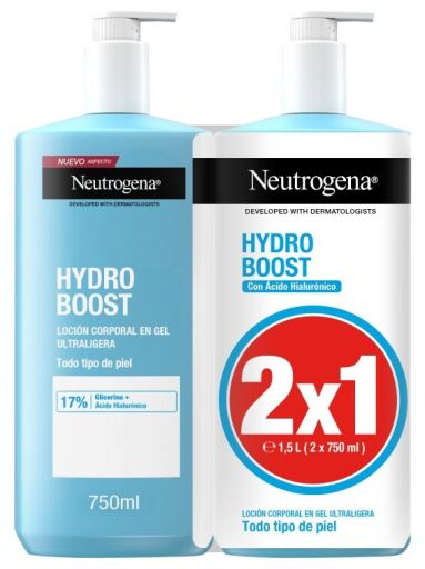 Neutrogena Hydro Boost Body Gel Lo&ccedil;&atilde;o Pack 2X750 ml