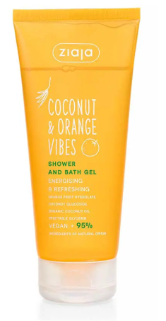 Ziaja Gel de Banho e Chuveiro Energizante Coco e Laranja 200 ml