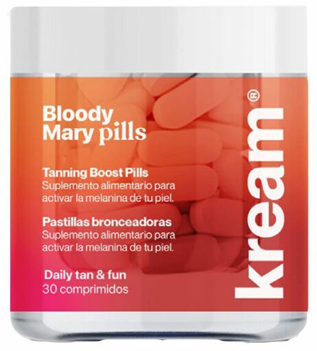 Kream Comprimidos de bronzeamento Bloody Mary Pills 30 unidades