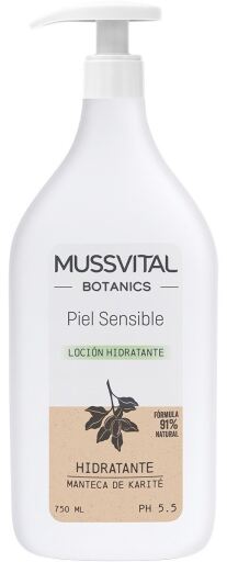Mussvital Botanics Lo&ccedil;&atilde;o Corporal Hidratante para Pele Sens&iacute;vel 750 ml