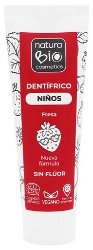 NaturaBIO Cosmetics Pasta de dente infantil morango 75 ml