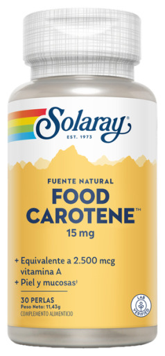 Solaray Caroteno alimentar 2500 mcg 30 c&aacute;psulas