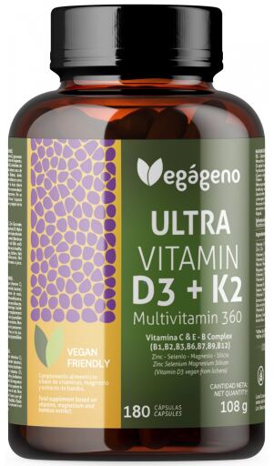 D3-K2 Multivitamínico 360 180 Cápsulas