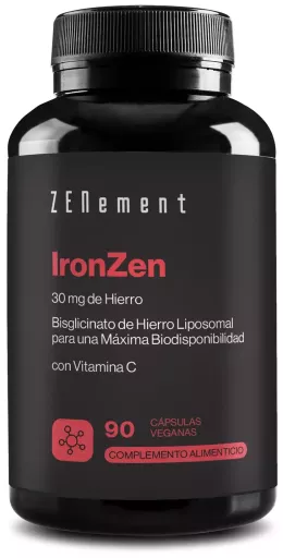 Zenement IronZen 30 mg Ferro com Vitamina C 90 C&aacute;psulas