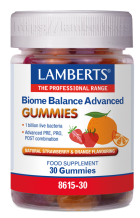 Biome Balance Advance 30 gomas laranja-morango