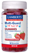 Multi Guard para crianças 60 balas de goma de morango