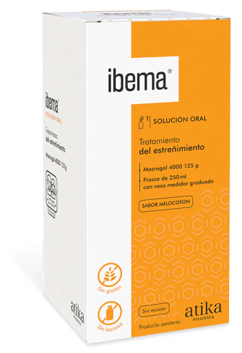 Atika Pharma Ibema Solu&ccedil;&atilde;o Oral 250 ml P&ecirc;ssego