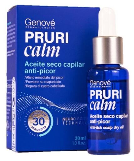 Genov&eacute; &Oacute;leo Anti-Coceira para Cabelo Seco Pruricalm 30 ml