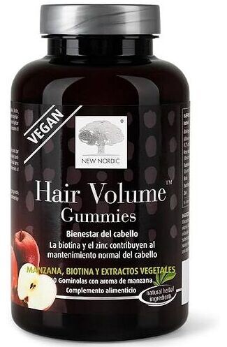 New Nordic Volume para cabelo com aroma de ma&ccedil;&atilde; 60 gomas