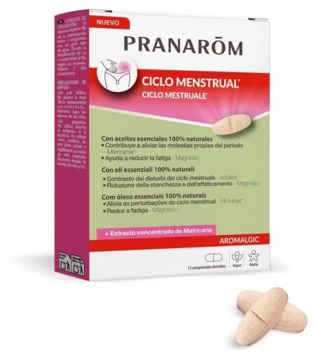 Pranarom Ciclo Menstrual Arom&aacute;lgico 15 Comprimidos