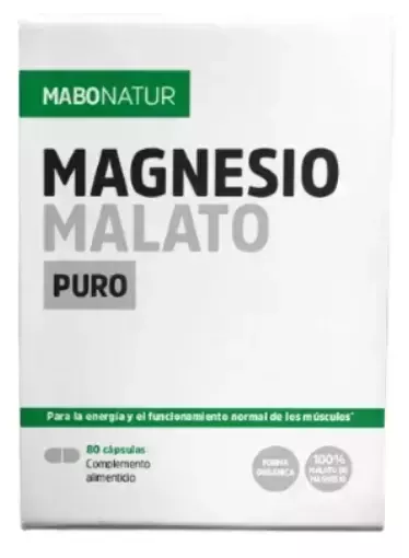 Mabonatur Malato de Magn&eacute;sio Puro 80 C&aacute;psulas