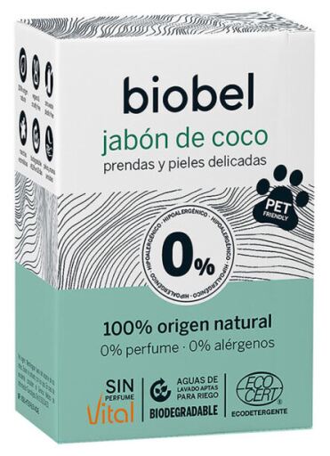 Biobel Sab&atilde;o de Coco para Roupas e Pele Delicada 0% 240 gr
