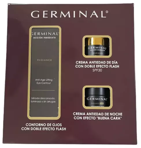 Germinal Conjunto de 3 pe&ccedil;as para contorno dos olhos com radi&acirc;ncia de a&ccedil;&atilde;o imediata
