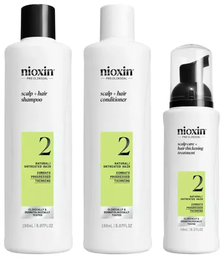 Nioxin Kit de tratamento avan&ccedil;ado System 2 3 pe&ccedil;as
