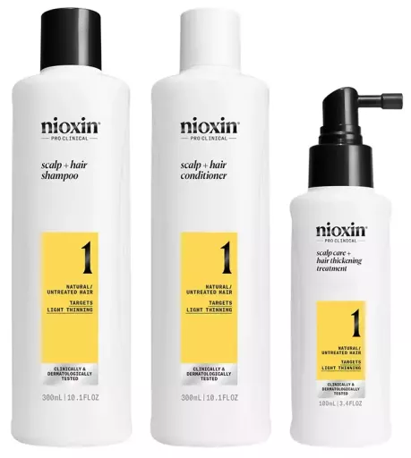 Nioxin Kit de tratamento suave System 1 3 pe&ccedil;as