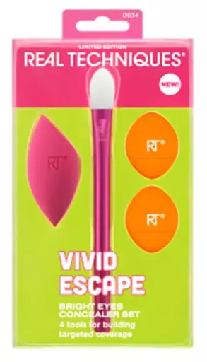 Real Techniques Estojo para corretivo Vivid Escape Bright Eyes 4 pe&ccedil;as