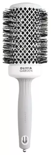 Escova redonda Expert Blowout Shine branca e cinza