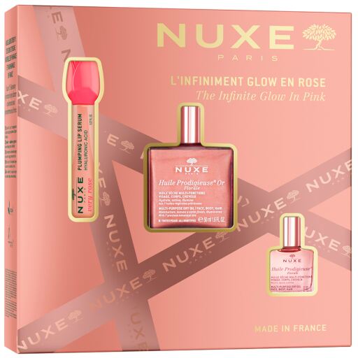 Caixa L'Infiniment Glow na cor rosa, 3 pe&ccedil;as