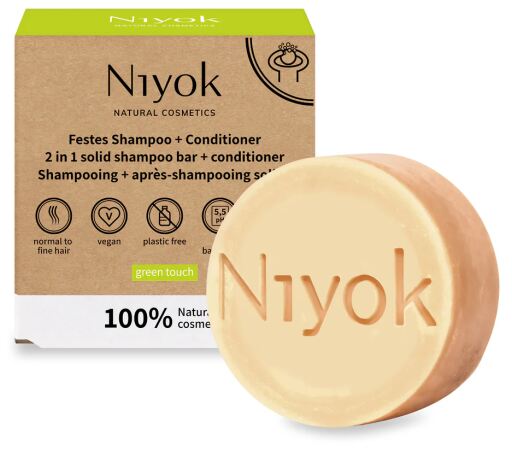 Niyok Shampoo e condicionador s&oacute;lido Green Touch 80g