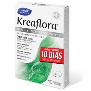 Kreaflora Biotic+ Enzimas Digestivas 10 C&aacute;psulas