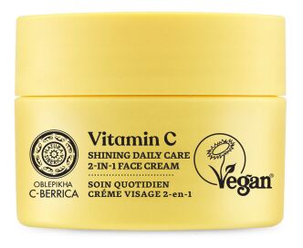 Natura Siberica Creme facial iluminador 2 em 1 para uso di&aacute;rio 50ml