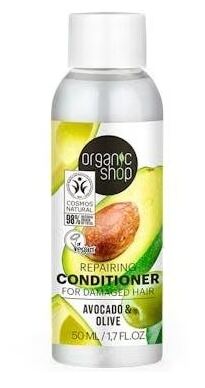 Organic Shop Condicionador e Reparador para Cabelos Danificados com Abacate 50ml