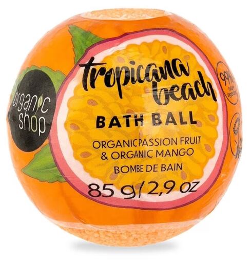 Organic Shop Bomba de Banho Tropicana Maracuj&aacute; e Manga 85g