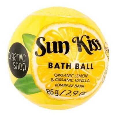 Organic Shop Bomba de Banho Sun Kiss Lim&atilde;o e Baunilha 85 g
