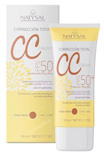 CC Cream FPS 50+ em tubo de 50 ml