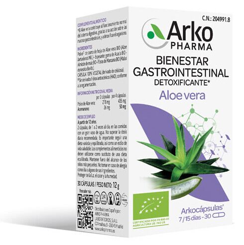 Arkopharma Arkocapsulas Aloe Vera 30 C&aacute;psulas