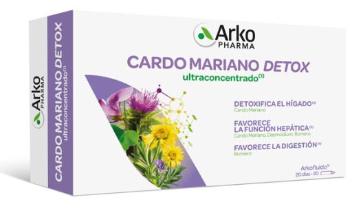 Arkopharma Arkofluido Cardo Mariano Detox 20 Ampolas x 15 ml