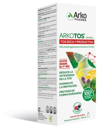 Arkopharma Xarope Arkotos Produtivo para Tosse Seca Sabor Frutas Vermelhas 140 ml
