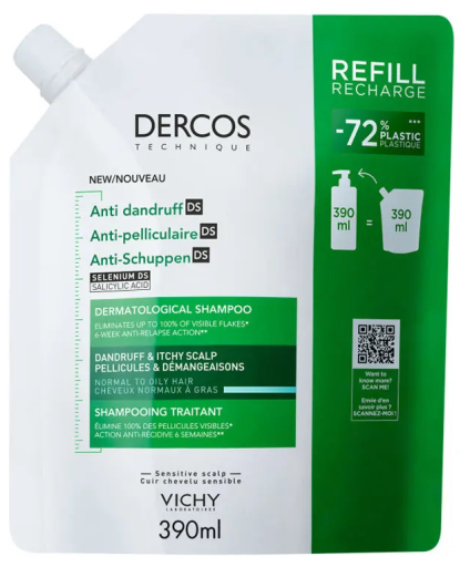 Vichy Dercos Ecorefill Anticaspa Oleosa Preparada 390 ml