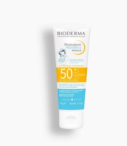 Bioderma Protetor solar mineral Photoderm Pediatrics FPS 50+ 50 g