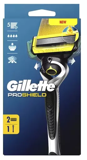 Gillette M&aacute;quina Fusion Proshield + 2 pe&ccedil;as de reposi&ccedil;&atilde;o