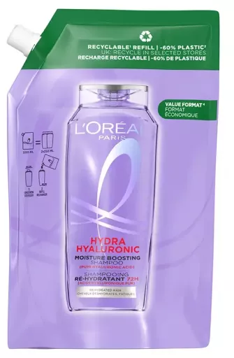 Refil de Shampoo Elvive Hydra Hyaluronic 72H Hidrata&ccedil;&atilde;o 500ml
