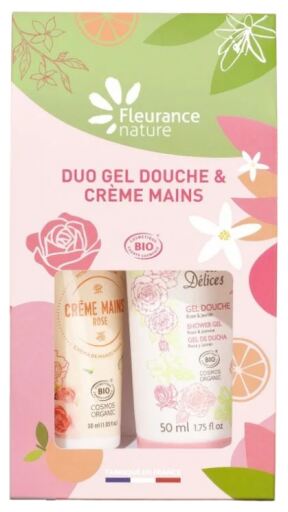 Duo Gel Douche e Cr&egrave;me Mains Rose 2 Pe&ccedil;as