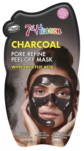 7th Heaven Carv&atilde;o ativado peel-off com &aacute;cido salic&iacute;lico 10 ml