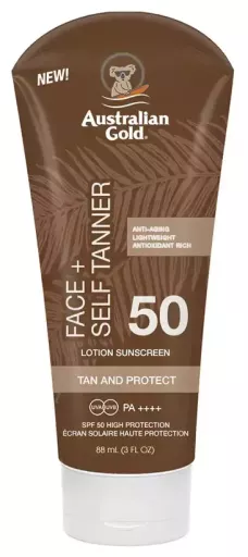 Australian Gold Protetor solar facial autobronzeador FPS 50 88 ml