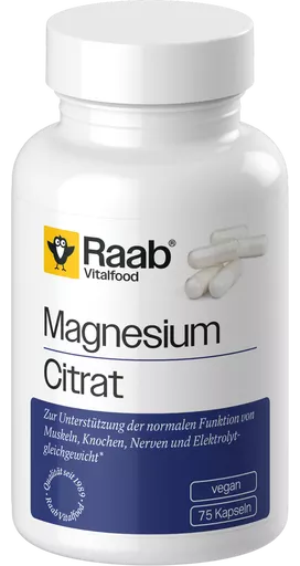 Raab Vitalfood Citrato de Magn&eacute;sio 840 mg 75 C&aacute;psulas Vegetais