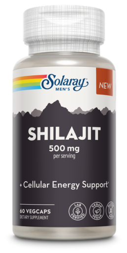 Solaray Super Shilajit 500 mg 60 c&aacute;psulas vegetais
