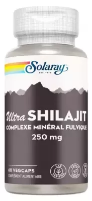 Solaray Super Shilajit 500 mg 60 c&aacute;psulas vegetais