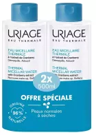 &Aacute;gua Micelar Termal para Pele Normal a Seca - Embalagem com 2 unidades de 500ml