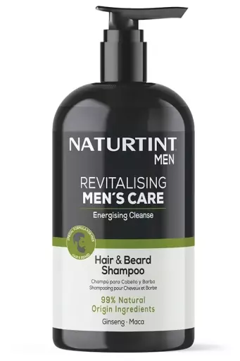 Naturtint Shampoo revitalizante para cabelo e barba masculino 500 ml